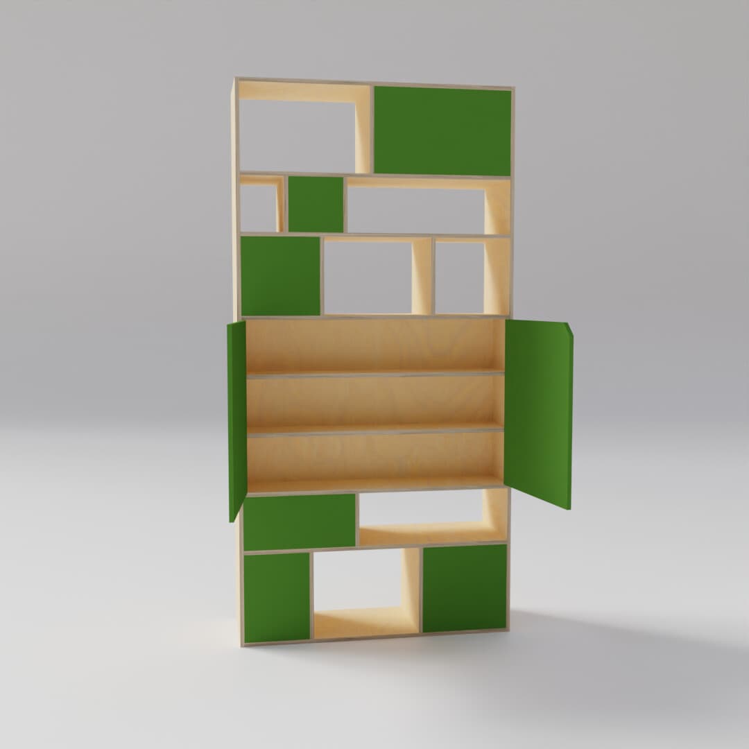 Bookcase with a hidden TV compartment - Image 3